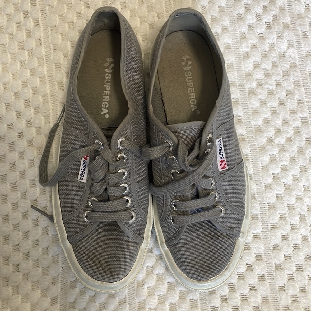 Superga Gray Canvas Sneakers - Picture 2 of 10